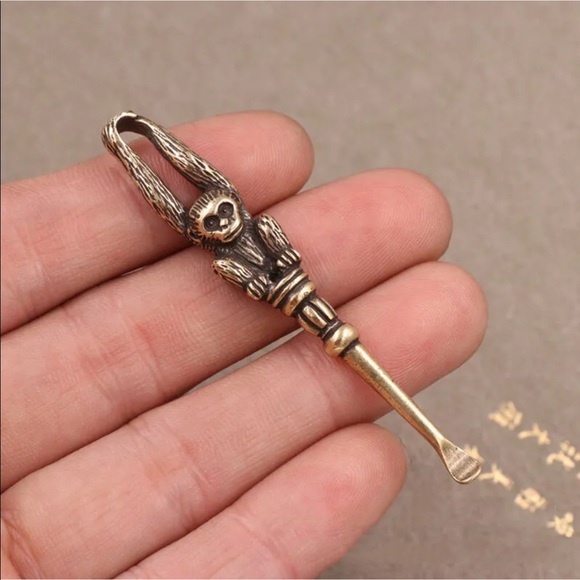 Vintage monkey snuff spoon - Picture 1 of 2